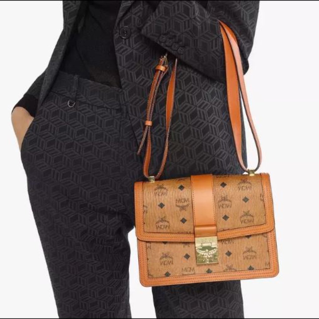 Mcm Tracy Visetos Shoulder Bag